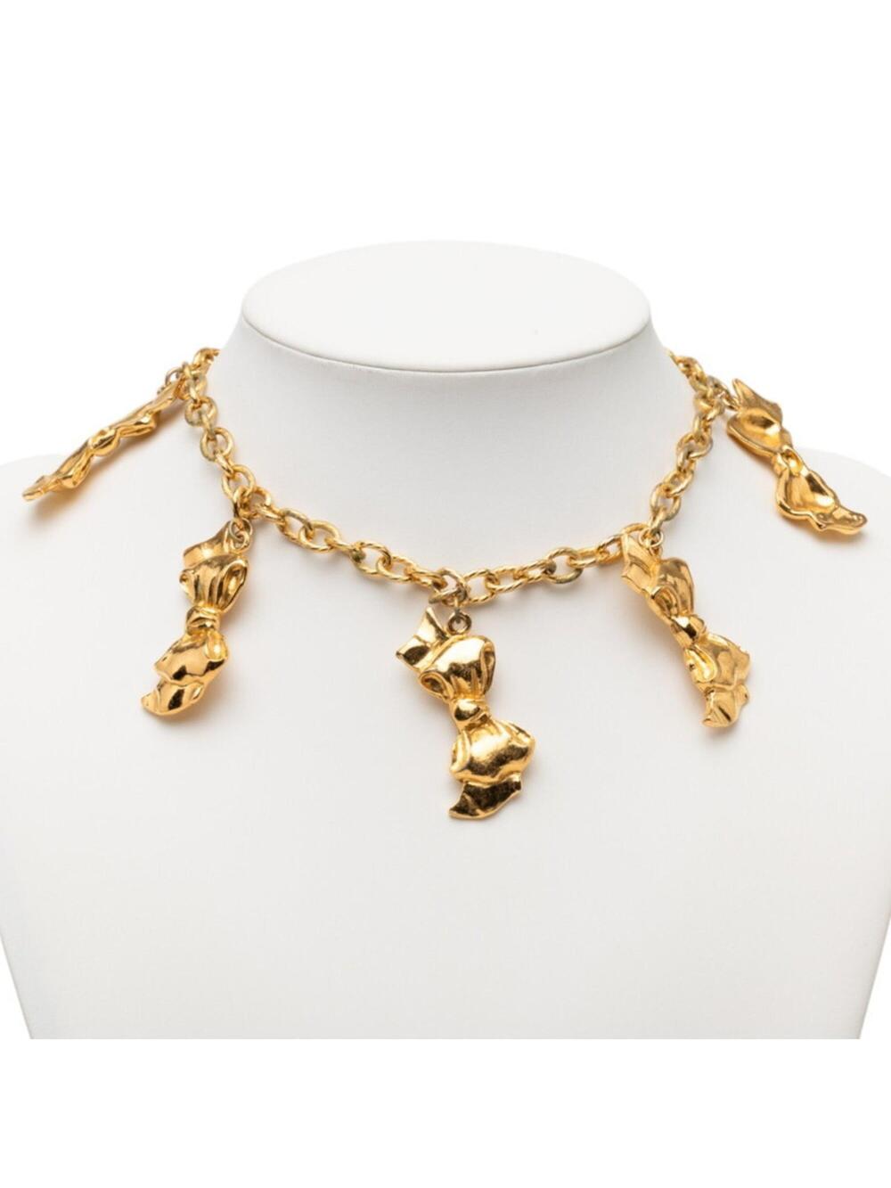 Chanel Vintage Pendant Necklace Gold #266372C13B